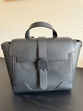 NWT Senreve Midi Maestra Bag, Charcoal Black w/Gold Hardware